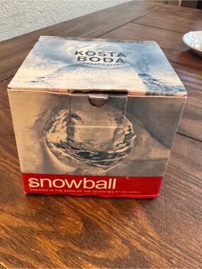VTG KOSTA BODA Crystal Glass Snowball Votive Candle Holder Ann Warff SWEDEN Ball